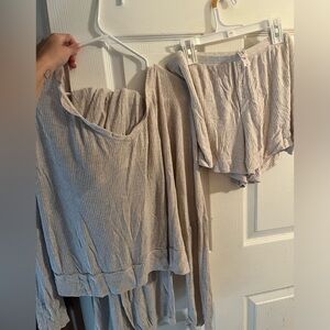 🚫SOLD🚫Auden Ribbed 3 piece Lounge Set in Cream